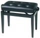 GEWA  Piano bench black high gloss with leather